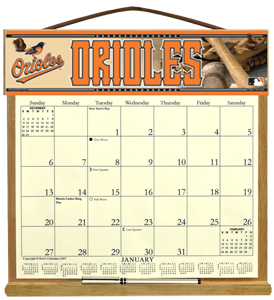 Baltimore Orioles Calendar Holder